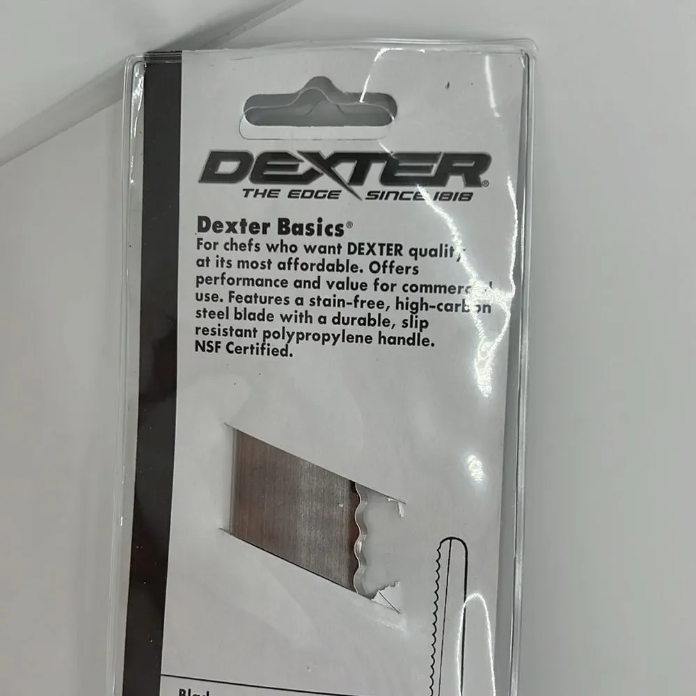 Dexter Basics P94804 10” Scalloped Slicer Kitchen Knife. Carbon Steel. NEW!!!!!!